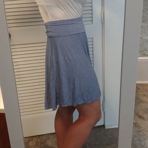 Comfortable heathered blue circle skirt